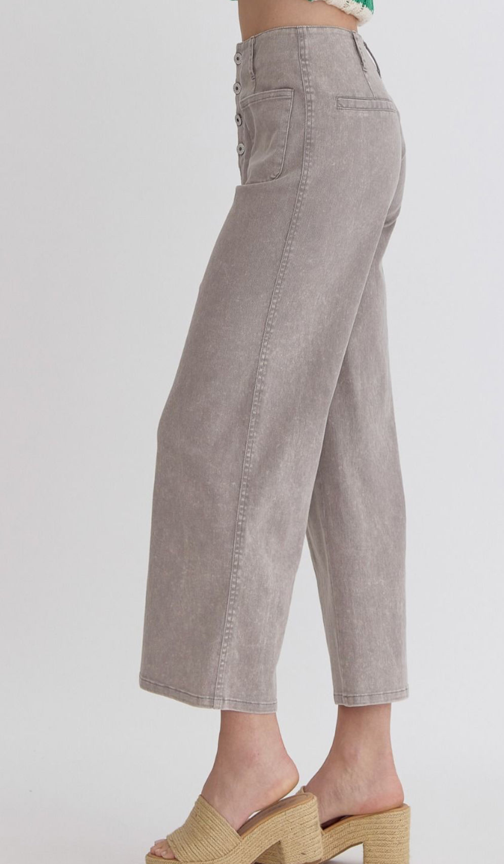 STELLA GREY BUTTON DENIM