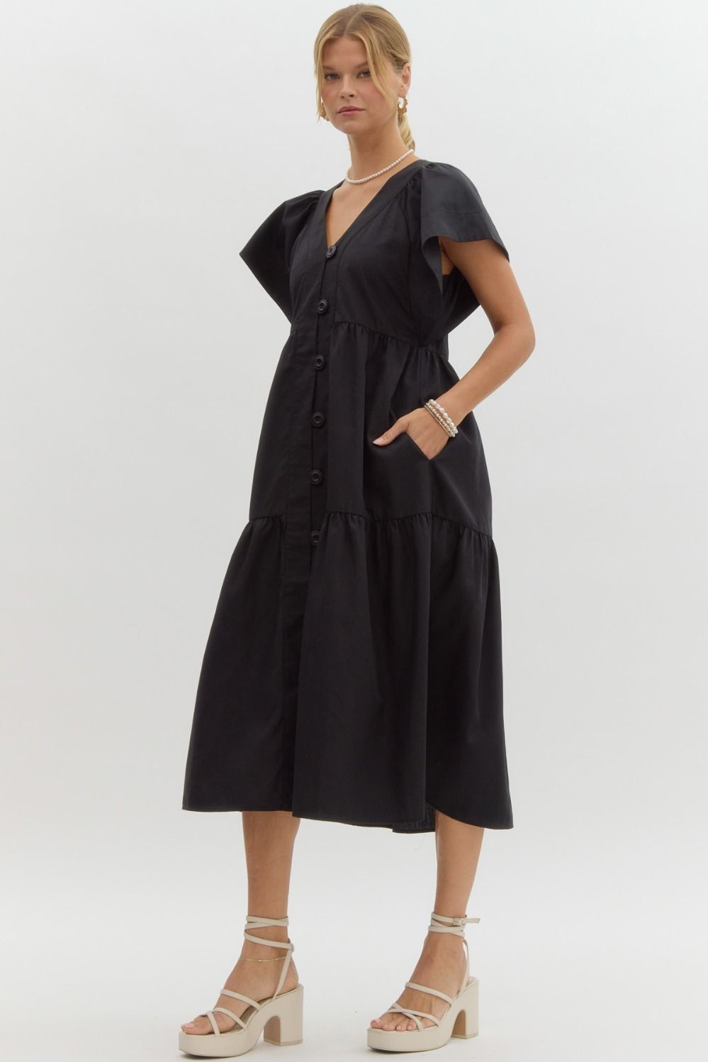 BLACK BUTTON TIERED MIDI