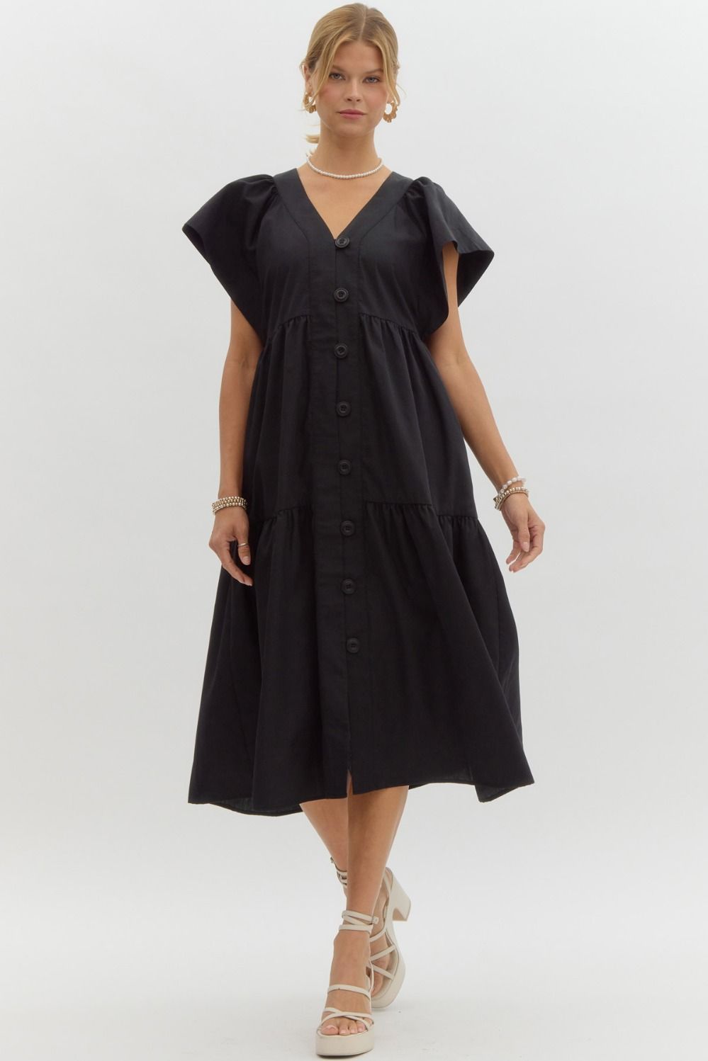 BLACK BUTTON TIERED MIDI