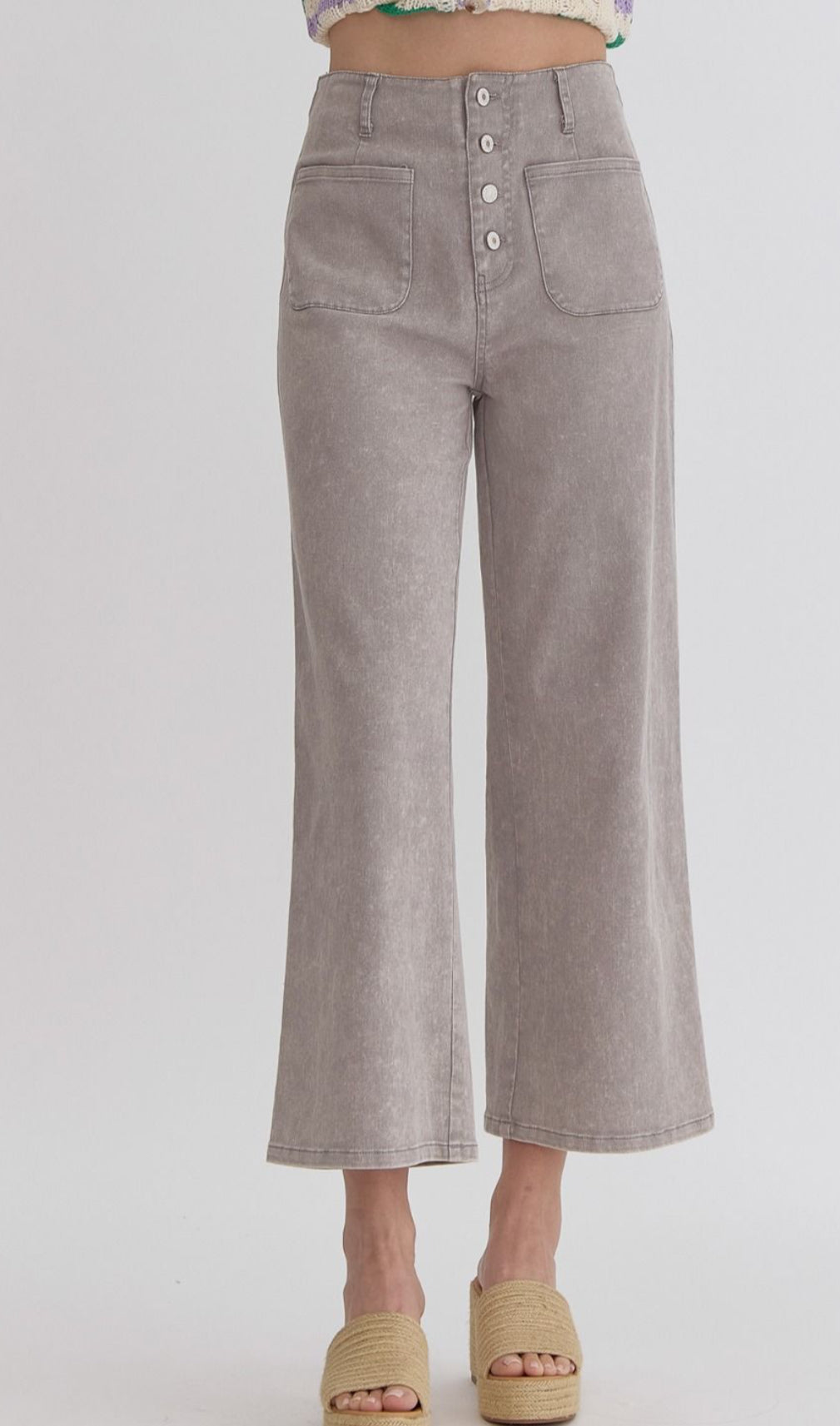 STELLA GREY BUTTON DENIM