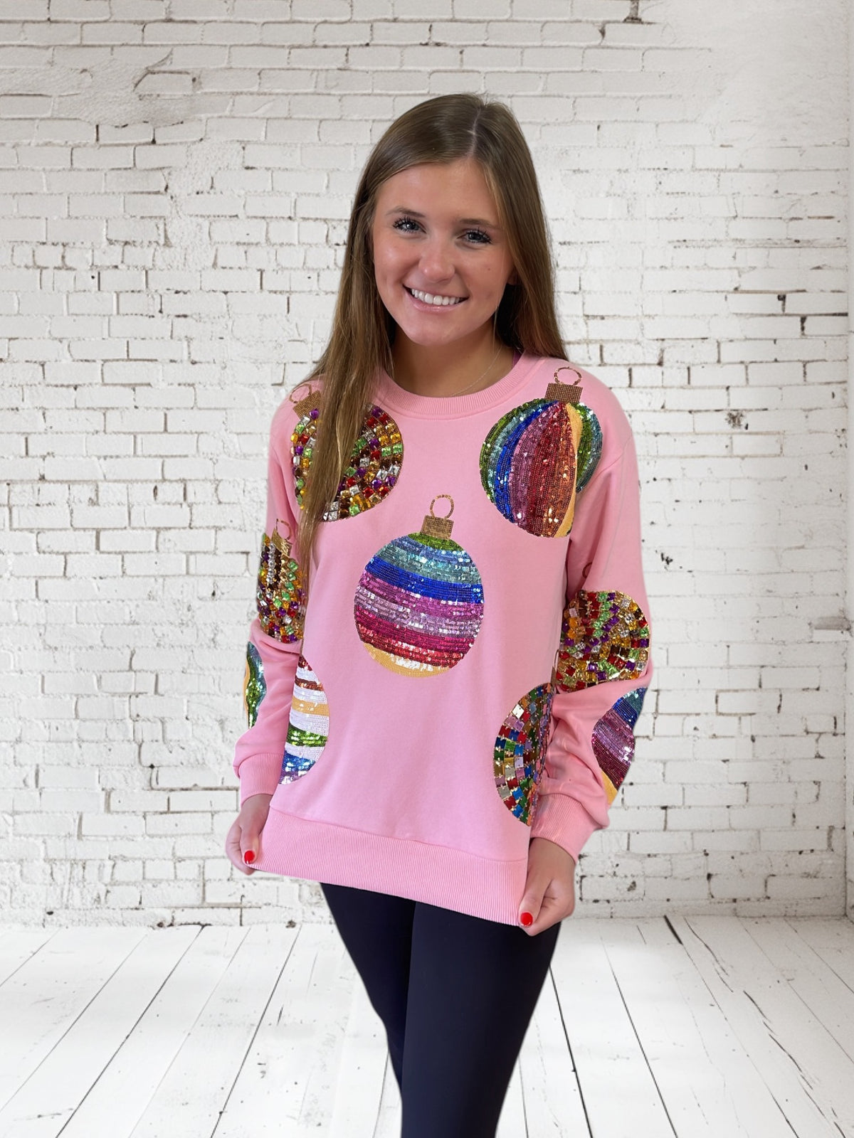 PINK ORNAMENT SWEATSHIRT