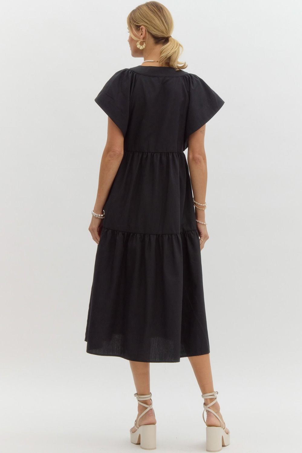 BLACK BUTTON TIERED MIDI