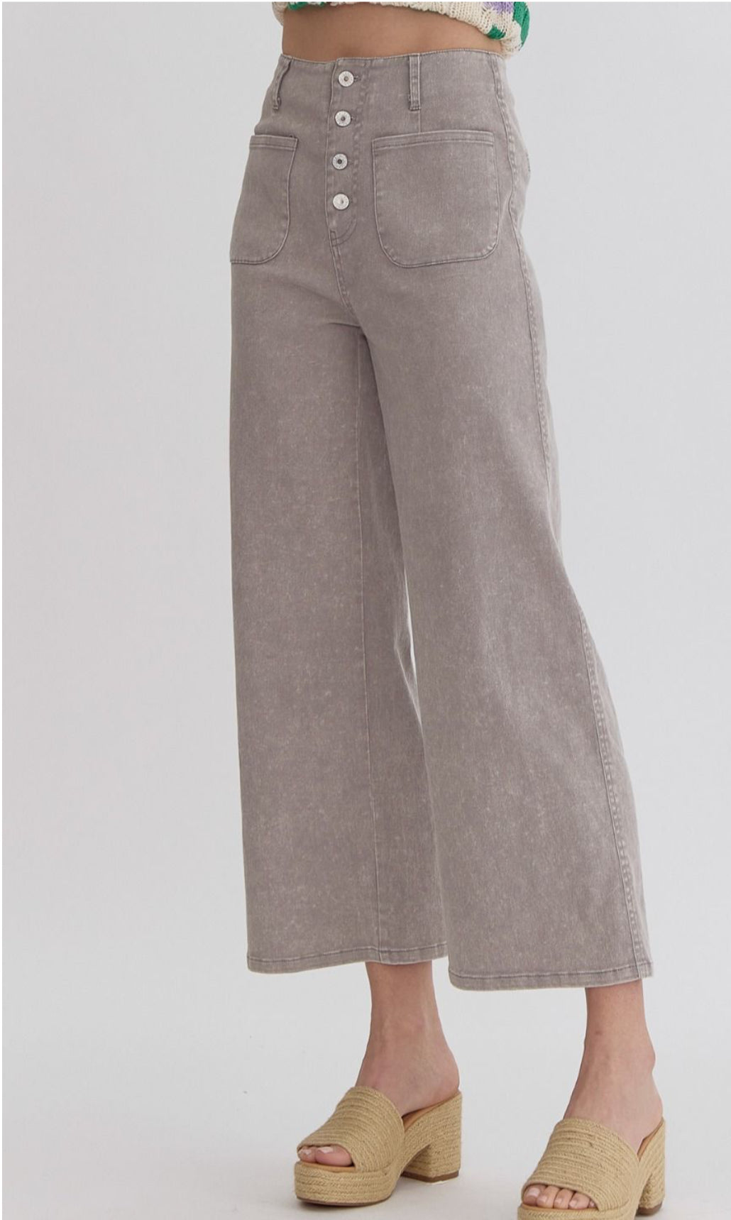 STELLA GREY BUTTON DENIM