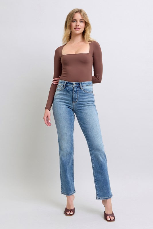 CECE STRAIGHT THERMAL DENIM