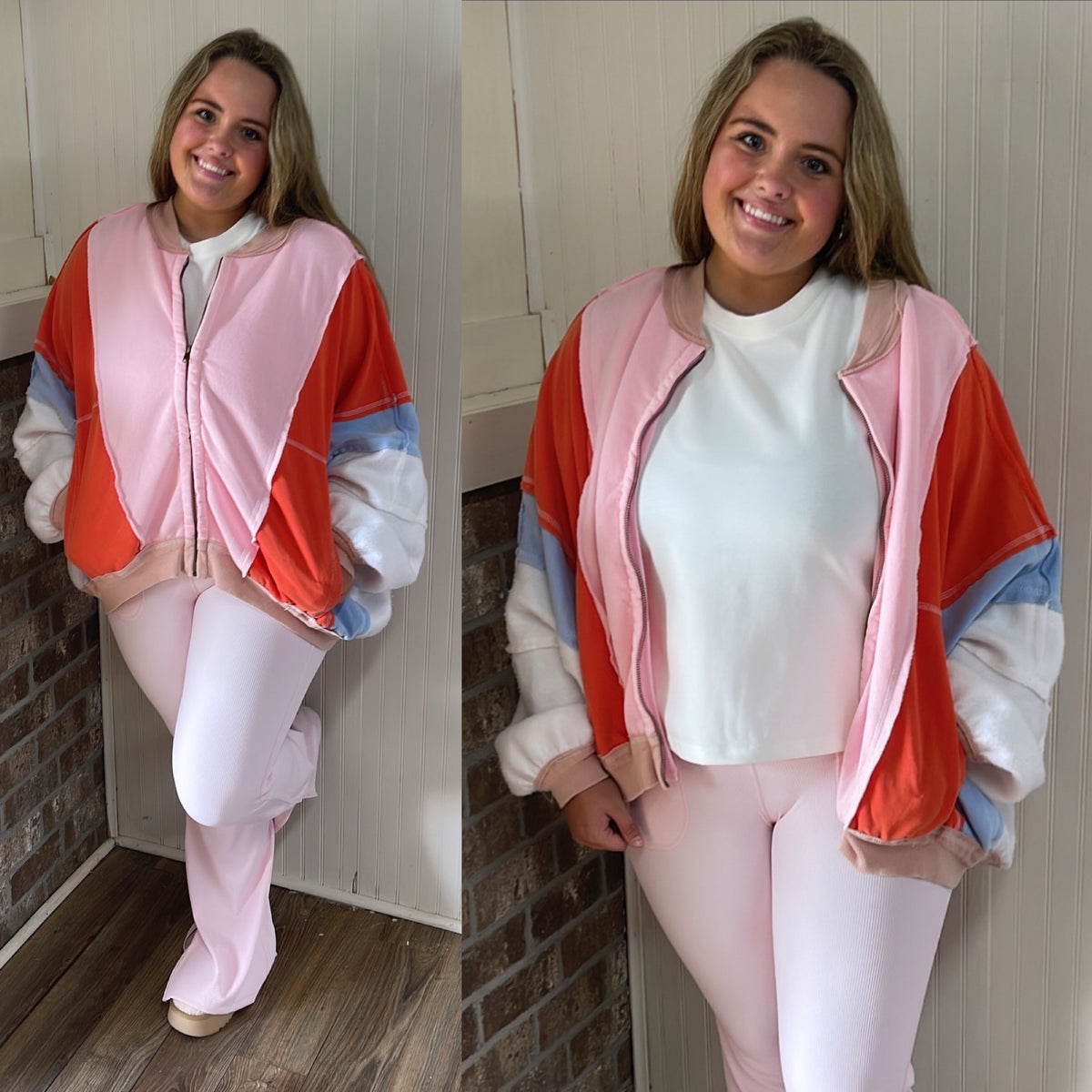 COLORBLOCK ZIP UP JACKET