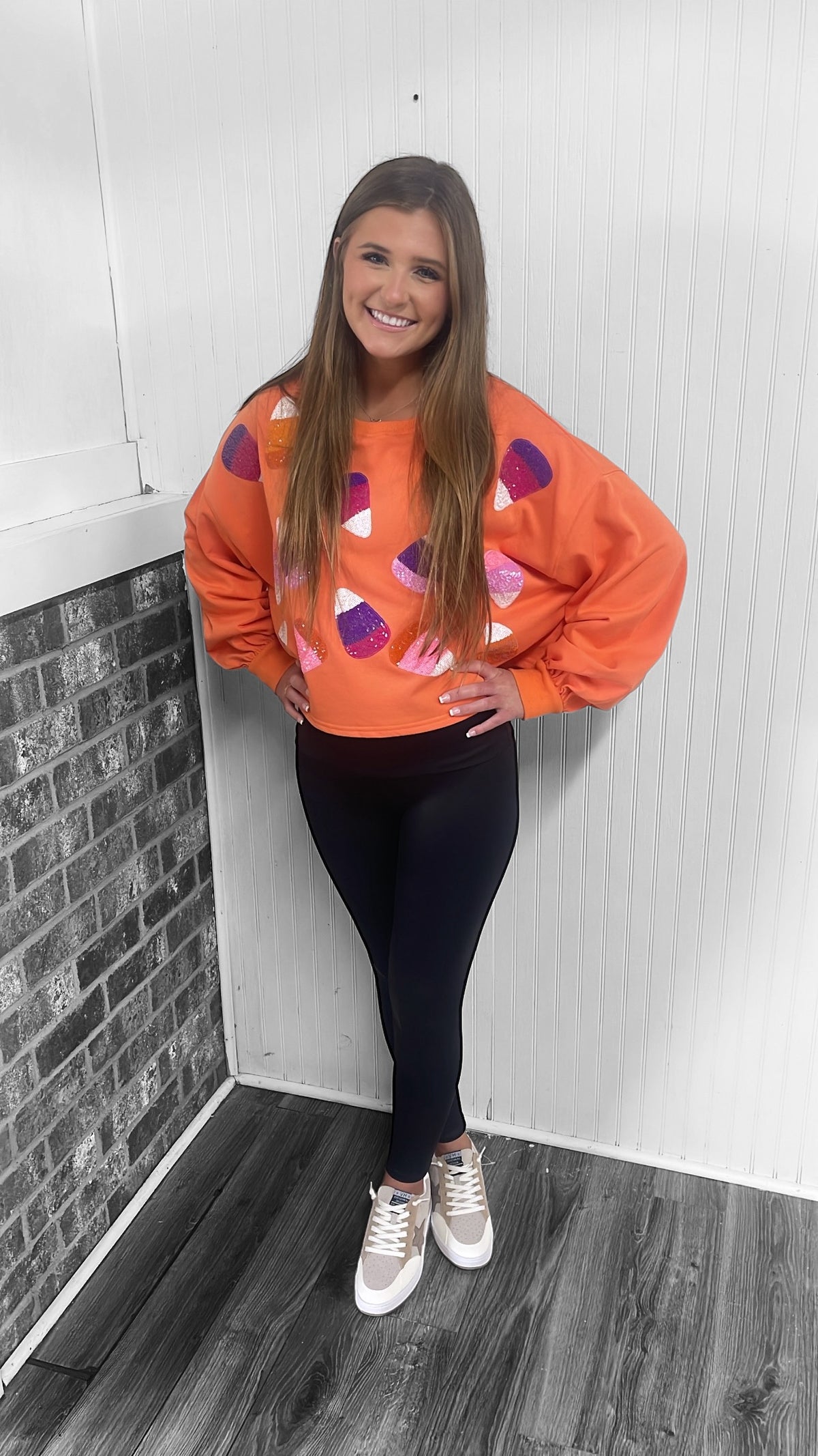 HALLOWEEN CANDY CORN SWEATSHIRT