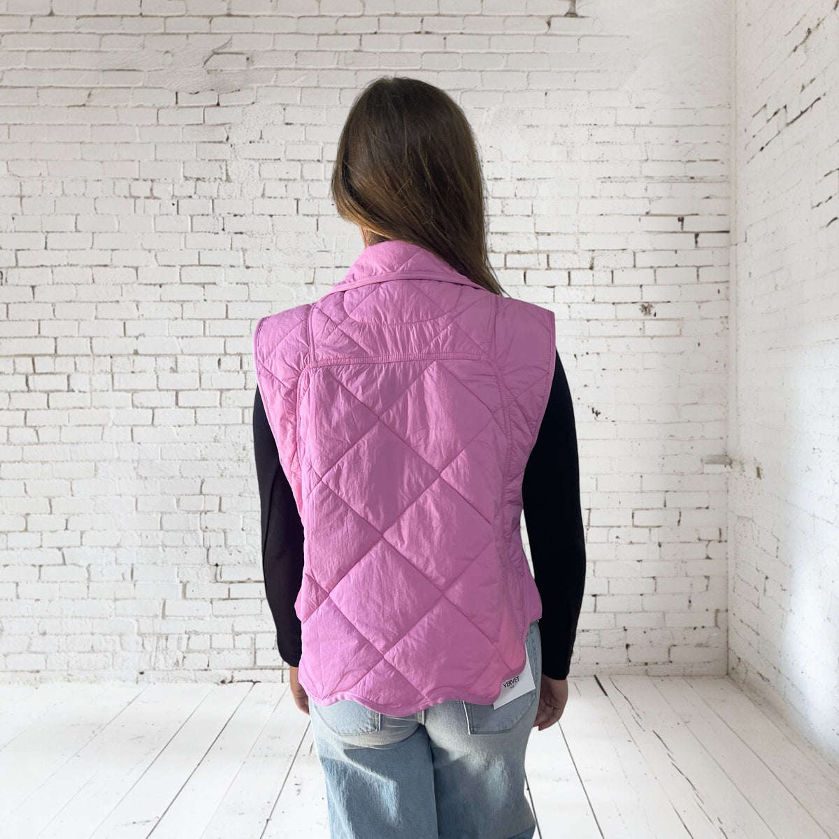 PINK SCALLOPED SNAP BUTTON VEST