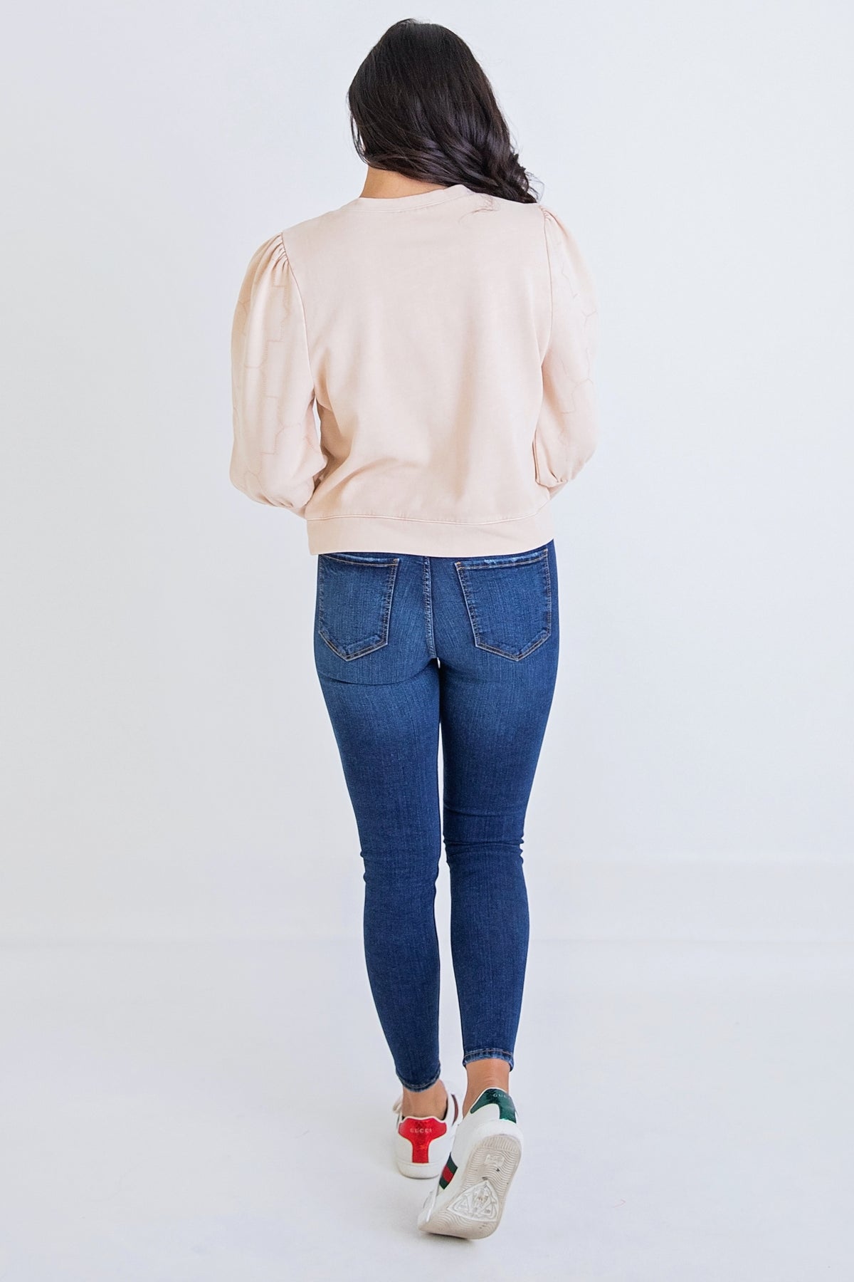 BLUSH STITCH SLV SWEATSHIRT